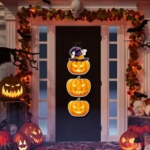 TIMBLESSING Halloween Large Door Decor, Halloween Door Hanging, Halloween Wall Decor, Halloween Party Decorations, Halloween Atmosphere Decor - Mixed Color - View 3