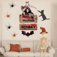 TIMBLESSING Halloween Large Door Decor, Halloween Door Hanging, Halloween Wall Decor, Halloween Party Decorations, Halloween Atmosphere Decor - Mixed Color - View 2