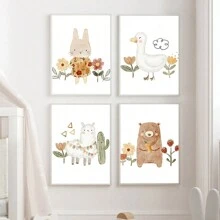Baby Kinderzimmer Wandkunstdrucke - Süße und inspirierende Dekoration für Baby Mädchen und Jungen, Kinderzimmer, Spielzimmer, Babyzimmer - Ungerahmte Babyparty Familiendekoration Geschenke