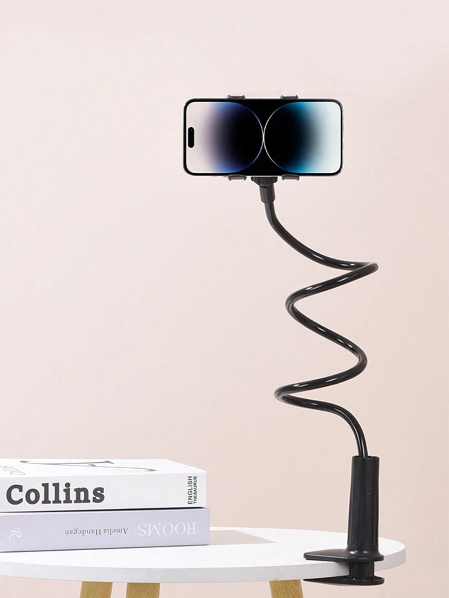 1pc Flexible Slouchy Phone Holder - Black - View 1