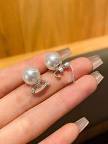 10pcs Kids Faux Pearl Hair Clips, Sweet Fashion Hair Accessories