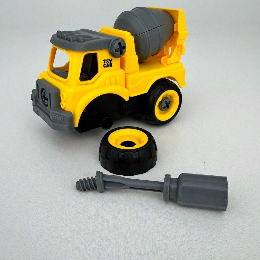 Spyder Concrete Mixer Truck Wrench Assembles And Disassembles Boy Toy - 黃色 - 查看 1