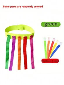 幼儿园抓尾巴游戏，户外亲子运动，儿童互动玩具套装，促进团队训练合作与协调，适合男孩和女孩的耐用玩具带 - 彩色 - 查看 14