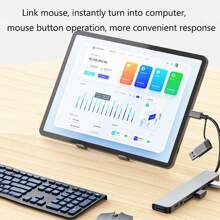 USB C Hub USB Hub 3.0, VIENON Aluminium 8 in 1 USB Splitter mit 1 x USB 3.0, 3 x USB 2.0 und 1 x USB C, SD/TF-Kartenleser, 3,5 mm Audio Aux-Anschlüsse kompatibel mit MacBook Pro Air und weiteren PC/Laptop/Tablet Geräten/Galaxy Handy Adapter