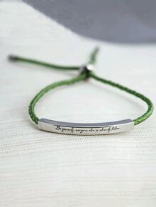 Vòng tay tên 1 cái, Bạc, vàng hoặc mạ vàng hồng, vòng tay ngày tháng, vòng tay thanh khắc, vòng tay cá nhân, vòng tay đôi, vòng tay dây, đi kèm với hộp quà màu trắng - phong cách 1 - Xem 8