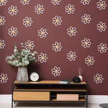4 Sheets Daisy Wall Decal Flower Vinyl Wall Decals Daisy Decals Floral Decals Peel And Stick Daisy Stickers For Nursery Wall Art Bedroom Living Room - White - View 8