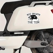 1PC Rizz Em With The Tism Sticker - Funny And Dark Humor Vinyl Decal - Perfect For Laptops, Water Bottles, And More - Waterproof And Weatherproof - Ideal Gag Gift And Meme Sticker - High-Quality Holographic Design - Sarcastic And Unique Sticker - Great For Adding Personalized To Your Items - Durable And Long-Lasting - Multicolor - View 6