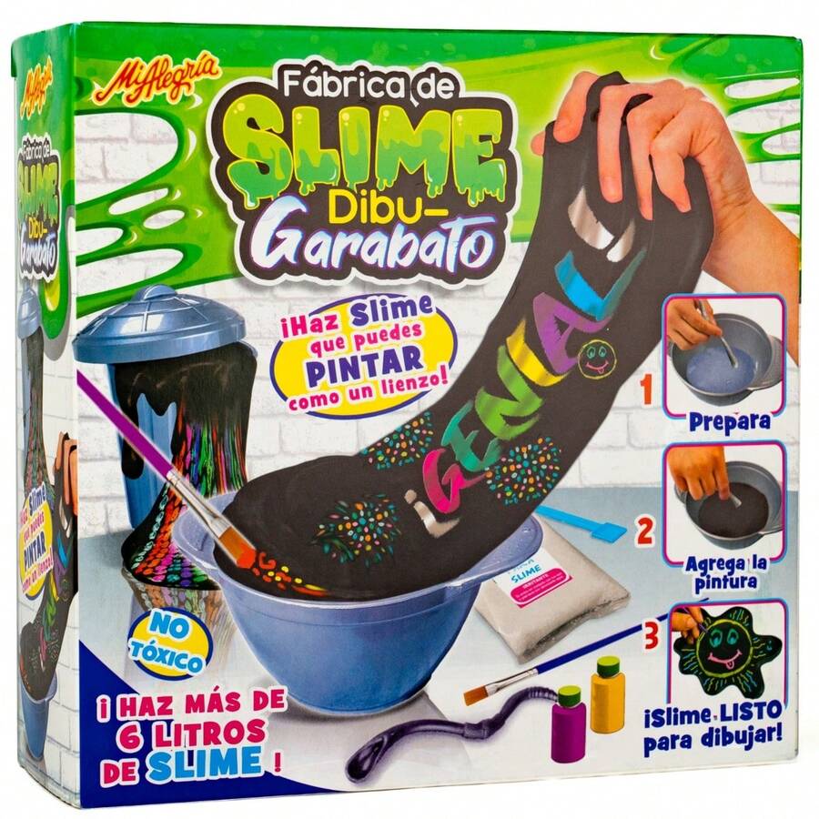 Mi Alegria Fábrica para preparar hasta 6 litros de slime en el que puedes dibujar todo lo que quieras de Juguetes Mi Alegría - Multicolor - Ver 1