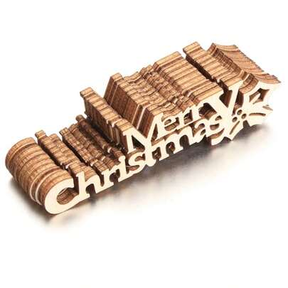 10pcs/20pcs/30pcs, Merry Christmas Wooden Letter Ornament - Perfect For Home Decor And Holiday Celebrations,Christmas