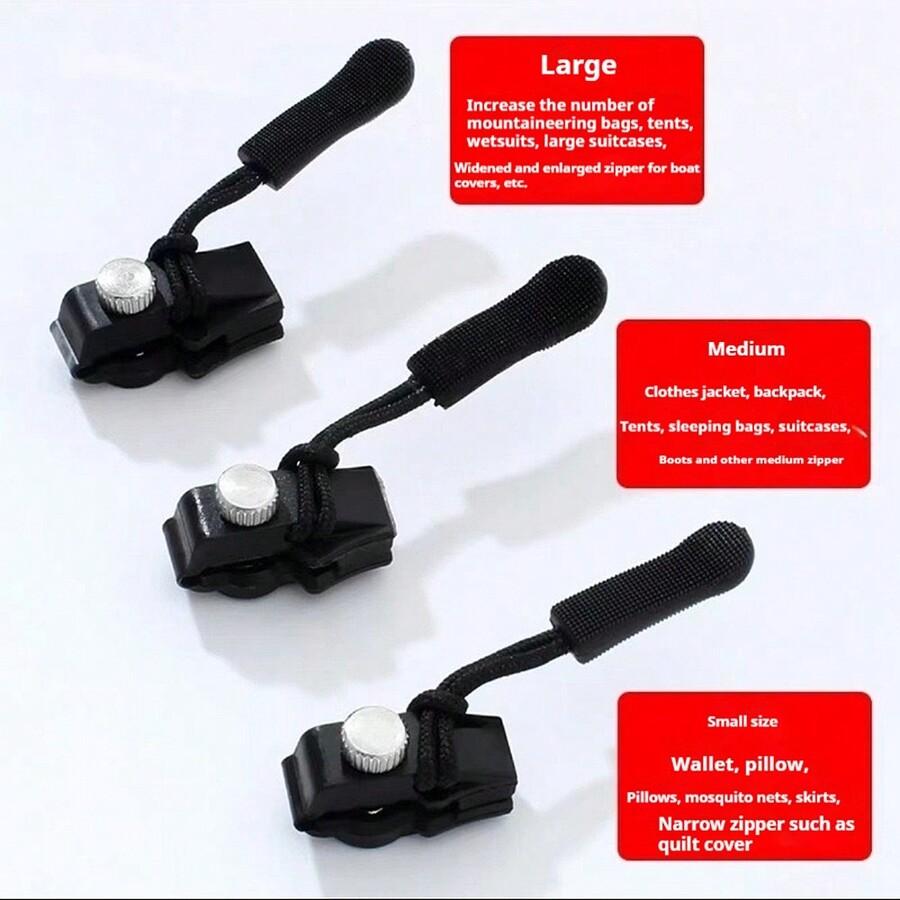 3/6Piece Detachable Universal Zipper Head To Replace Luggage, Bags