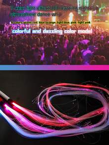 Fiber Optic LED Glow Whip Colorful Dance Whip Bar Nightclub Atmosphere Interactive Dance Show Flash Whip - Multicolor - View 4