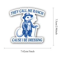 1 件他们叫我牧场因为我穿衣服贴纸 - 搞笑负鼠设计 - 非常适合 Z 世代模因爱好者 - 讽刺引语贴纸 - 非常适合装饰笔记本电脑、水瓶和汽车 - 高品质乙烯基贴花 - 适合 Z 世代的奇怪和愚蠢贴纸 - 送给朋友和家人的绝佳礼物 - 彩色 - 查看 2