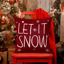 4pcs Christmas Pillow Covers, Vintage Santa Claus & Snowman Designs, Merry Christmas, 17.7inch*17.7inch, Christmas Decor Pillowcases For Living Room Sofa Bedroom, Pillow Inserts Not Included,Christmas