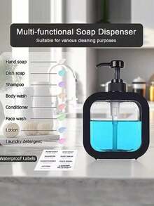 1PC300ML, 500ML Bottling Bottles, Suitable For Skincare Lotion, Shampoo, Hand Sanitizer, Various Cleaning Solutions, Kitchen, Bathroom, Office, Etc - Multicolor - View 5