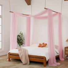 2 Panel Bed Canopy For Bed Sheer Scarf Bed Canopy Drapes Bed Canopy Curtains Luxury Sheer Bed Canopy Scarf For Adults Light Great As Room Decor