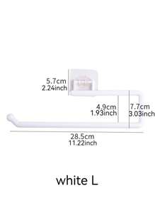 1pc Multi-Functional Kitchen Storage Rack, No Drill Kitchen Paper Towel Holder, Bathroom Toilet Paper Holder, Kitchen Cling Film Rack, Washstand Dishcloth Hanger, Bathroom Towel Rack