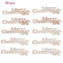 10pcs/20pcs/30pcs, Merry Christmas Wooden Letter Ornament - Perfect For Home Decor And Holiday Celebrations,Christmas - Multicolor - View 7