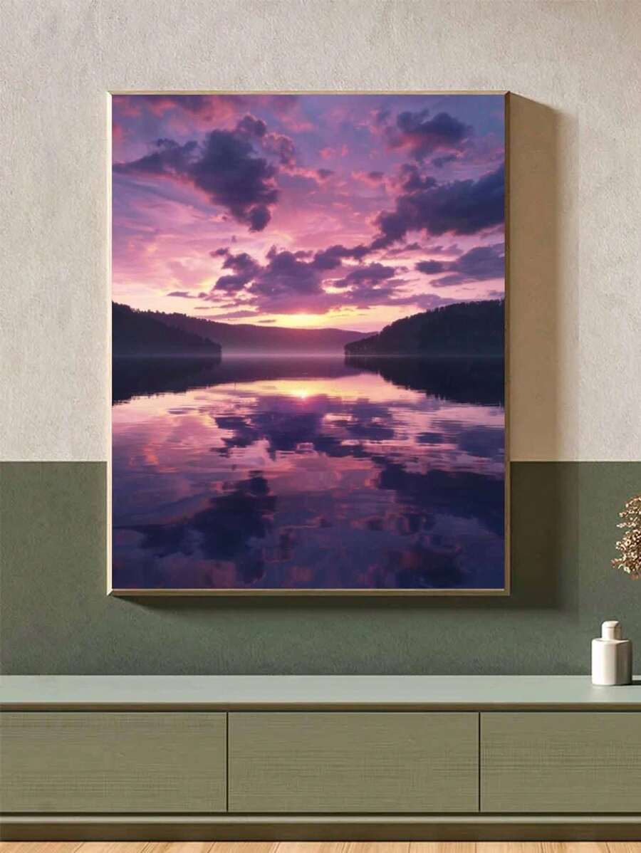 5D DIY 钻石画马赛克 - 美丽的海滨风景、钻石十字绣工艺套件、马赛克家居墙面装饰