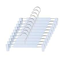 5/10/20 Pack Clothes Pants Hangers, Space-Saving Skirt Holders With 360 ° Swivel Hooks, Adjustable Clips, Trouser Coat Garment Jeans