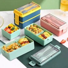 1 Peça Marmita Bento com Vários Compartimentos, Recipiente Quadrado Selado para Refeições, Adequado para Volta às Aulas, Trabalhadores de Escritório, Dia dos Namorados, Natal, Halloween