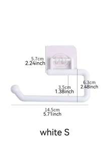 1pc Multi-Functional Kitchen Storage Rack, No Drill Kitchen Paper Towel Holder, Bathroom Toilet Paper Holder, Kitchen Cling Film Rack, Washstand Dishcloth Hanger, Bathroom Towel Rack