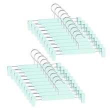 5/10/20 Pack Clothes Pants Hangers, Space-Saving Skirt Holders With 360 ° Swivel Hooks, Adjustable Clips, Trouser Coat Garment Jeans