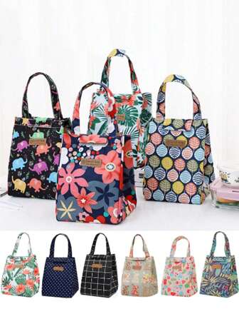 1PC Insulated Lunch Bag With Aluminum Foil - Waterproof, Thick Bento Box Carrier For Office Workers & School Students, Lunch Box Insulated Outdoor Lunch Box Bag, Lunch Bag, Waterproof Bento Tote Bag Bag For School School Accessories School Stuff