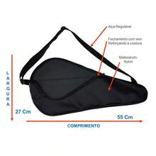 Racket Sports Bag Beach Tennis Racket Cover Yeshua Leão Gospel Print - màu đen - Xem 6