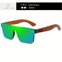 DUBERY Holz Modebrillen für Herren, 6 Farben Modell 219, ohne Box wie auf dem Bild, für Sommer, Strand, Outdoor, Reisen - Verschiedenfarbig - Übersicht 6
