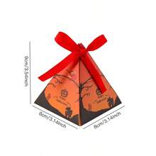 Cajas de regalo de embalaje para Halloween, cajas decorativas para fiestas de truco o con calabazas, gatos negros, fantasmas, cajas triangulares decorativas con accesorios - Multicolor - Ver 3