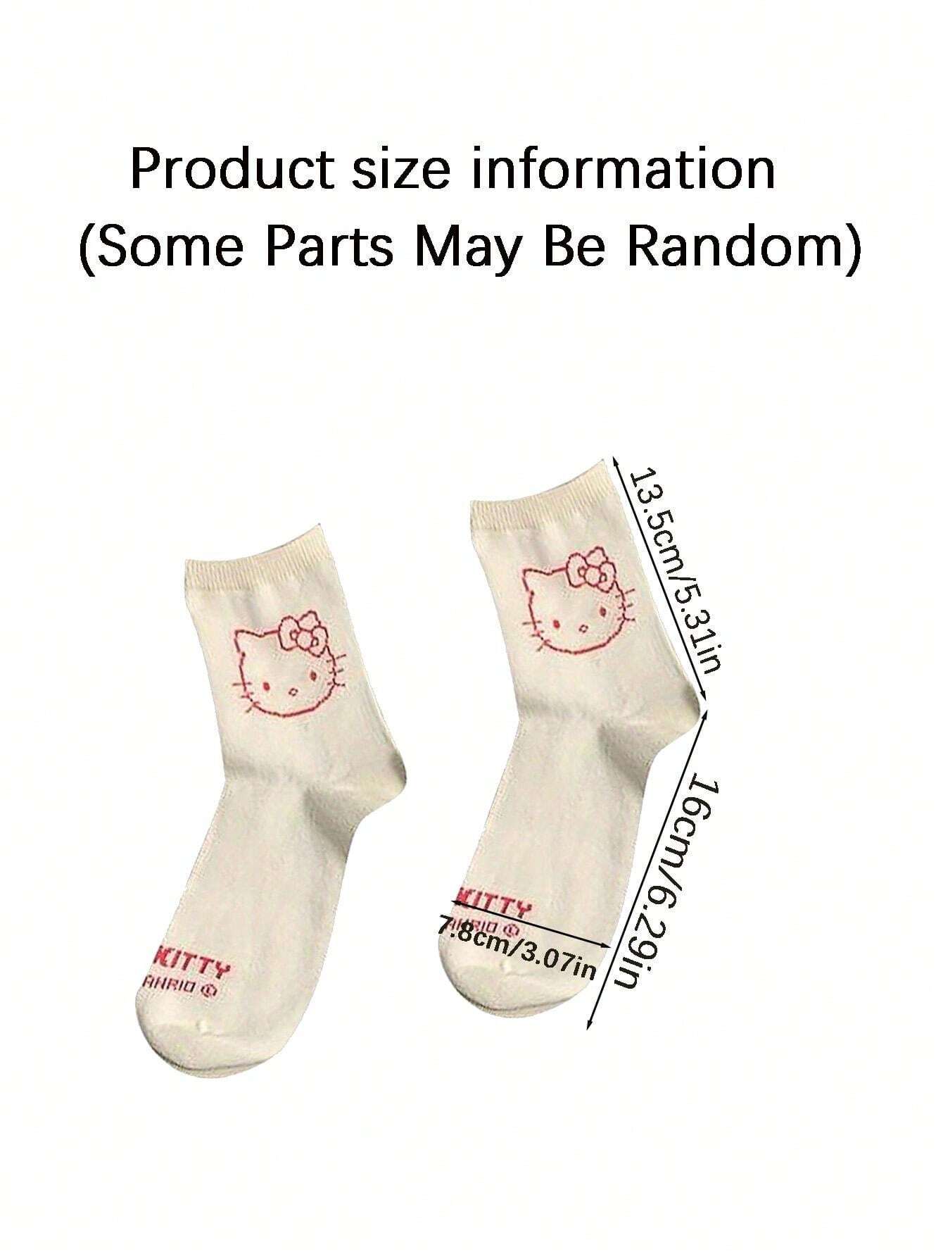 1Pair Socks Kitty Cat Cute & Soft Japanese Style Mid Tube Socks Women's