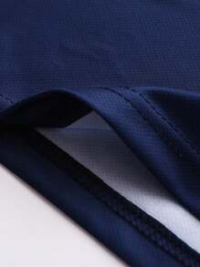 SURUIDA 1pc Men's French Soccer Jersey, Blue Sports Shirt, Comfortable Sportswear Suitable For Team Sports, Leisure And Matches