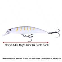 HENGJIA 1件装曲柄饵米诺型拟饵，9厘米/13克沉水型，人工塑料硬饵，适用于鲈鱼和鲤鱼垂钓的泳饵