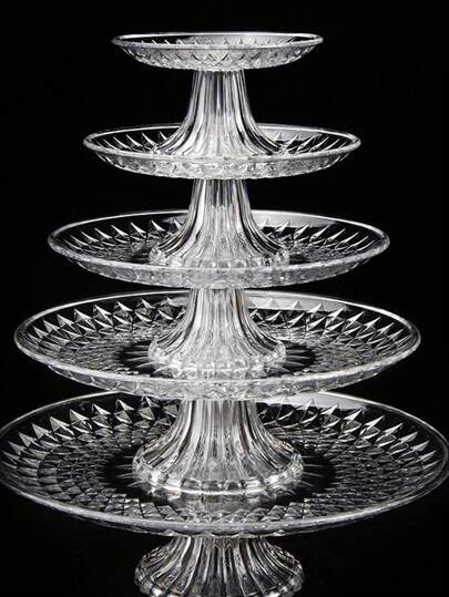 1pc Acrylic Household Fruit Plate KTV Special Fruit Plate Plastic Plate Bar Snack Plate Candy Plate Cake Stand Christmas Gift