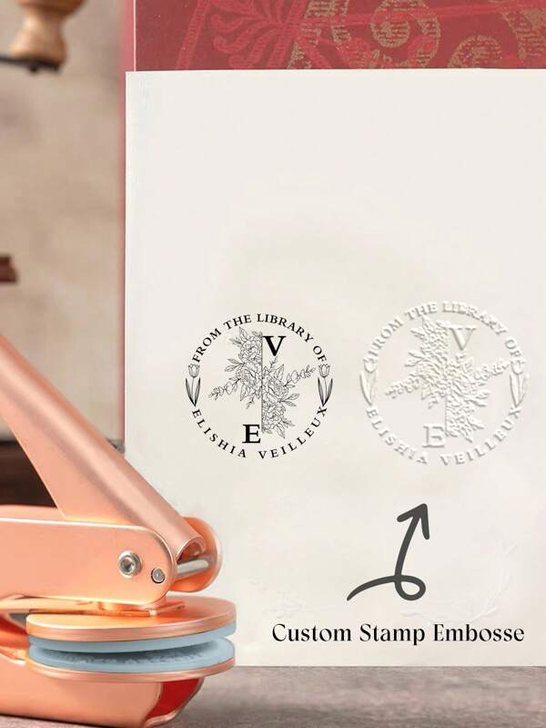 Book Embosser Personalized, Custom Stamp Embosser, Book Stamp, From The Library Of Stamp, Library Stamp, Rubber Stamp, Book Lover Gift Multi-Functional, Seal Ideal Gifts For Him Her, Boyfriend, Girlfriend, Family, Friends, Children For Anniversaries, For Birthdays, For Graduation, For Christmas, For Winter, For Fall/Autumn, For School, For Business/Work/Office Back To School,Back To School,School Supplies