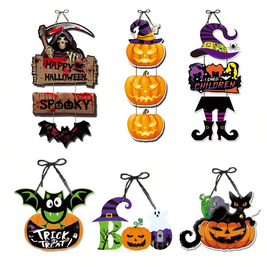 TIMBLESSING Halloween Large Door Decor, Halloween Door Hanging, Halloween Wall Decor, Halloween Party Decorations, Halloween Atmosphere Decor - Mixed Color - View 1