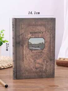 1pc Vintage Pattern Cover Notebook Back To School