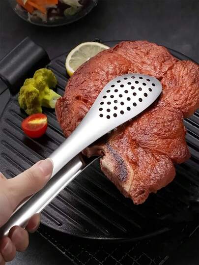 1/2/5 件不锈钢烹饪食物夹，烘焙面包夹，厨房烹饪烧烤夹，户外烧烤牛排夹