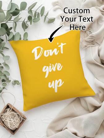1 pieza Funda de almohada personalizada con texto minimalista impreso, funda de cojín personalizada como recuerdo de boda para parejas, sin relleno, regalo de cumpleaños, regalo para mejor amigo, regalo para mamá/papá