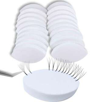 20 PCS Lash Sponges For Practice, Eye Shaped Practice Sponge, Lash Map Sponge, Eyelash Extension Beginners Supplies Kit, Cosmetic Makeup Sponge, Disposable, Eyelash Tools