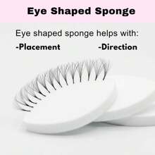20 PIEZAS Esponjas para práctica de pestañas, esponja de práctica con forma de ojo, esponja de mapa de pestañas, kit de suministros para principiantes en extensión de pestañas, esponja de maquillaje cosmético, desechable, herramientas para pestañas