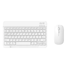 Combinación de teclado y mouse inalámbrico ultrafino compatible con iPad, tableta, portátil y computadora de escritorio, portátil, silencioso y recargable - Multicolor - Ver 11