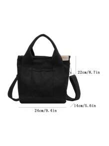 2025 Fashionable Casual Canvas Wide Strap Shoulder Crossbody Handbag