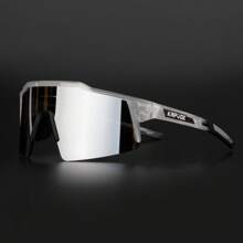 KAPVOE 1 Stück Radfahrbrille Sportbrille quadratischer flacher Rahmen aus TR90, Sandresistent & Windschutz Outdoor Fahrradbrille/Brille für Unisex, geeignet für alle Jahreszeiten und Strandaktivitäten