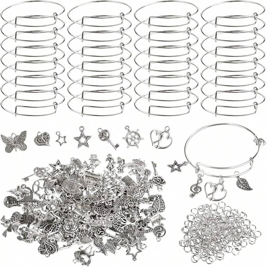 Kits para hacer pulseras - Plata antigua - Ver 1