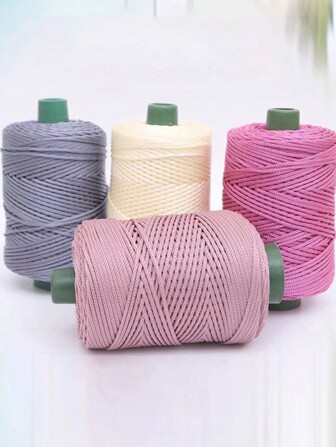 220g/Roll 200m/Roll 3mm Multicolor Ice Silk Thread For Hand Knitting, Crocheting Bags, Hats, Car Seat Covers, Cup Sleeves, And Chunky Slippers, DIY Accessories