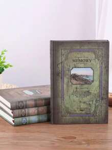 1pc Vintage Pattern Cover Notebook Back To School