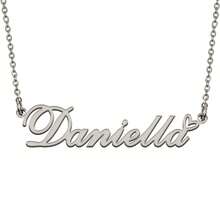 AOLOSHOW 1 pieza de collar personalizado con nombre para su mejor amigo cercano como regalo de Navidad para papá, Daisy, Dakota, Dana, Dani, Daniel, Daniela, Daniella, Danielle, Darius, David, Debbie, Deborah, Delaney, Delilah, Denise, Desiree, Destiny, Devin, Diana, Diane, Dominic, Dustin, Dylan - longitud de la cadena 16"+2" - Ver 52