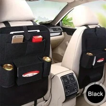 1pc Waterproof Car Seat Back Storage Bag, Foldable Rear Seat Hanging Organizer, Universal Car Accessories, Christmas Gift