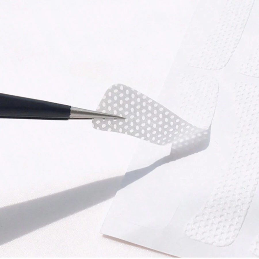 5 piezas Almohadillas de aislamiento para extensión de pestañas, Herramientas de extensión de pestañas Pegatinas de papel de aislamiento - Blanco - Ver 1